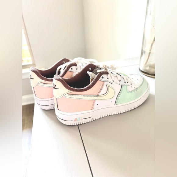 Nike Air Force 1 with White, Mint, Peach, and Brown - Picture 7 of 7